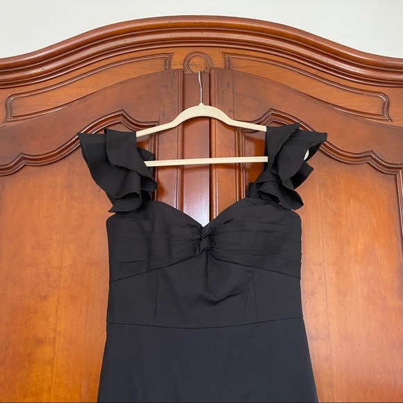 NWT Shoshanna Midnight Dixie Ruffle Midi Dress in Black | Size 12 - Picture 3 of 12